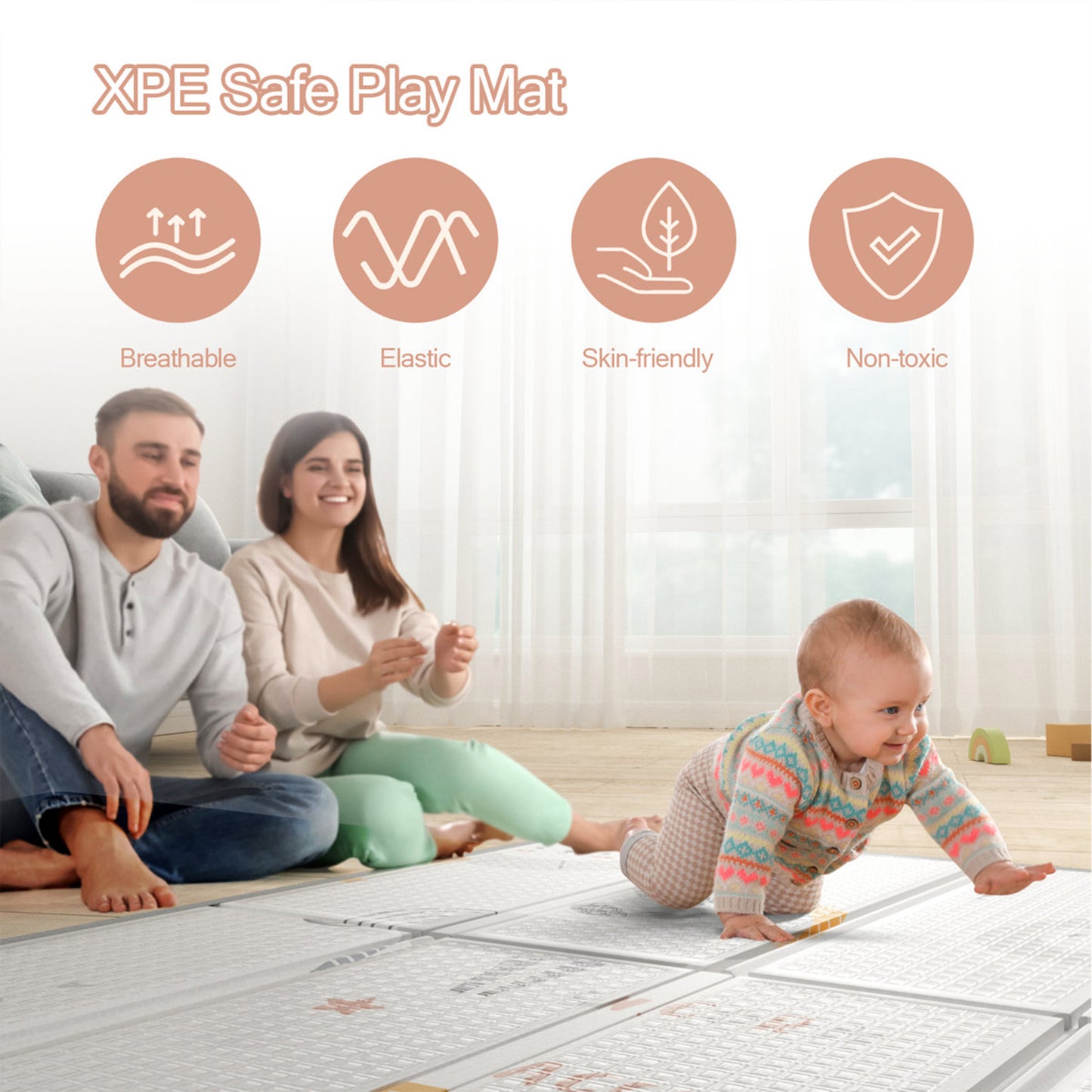 PUPWER Baby Playpen with Mat, 50 x 50inch Playpen, Playpen for Babies and Toddlers, Small Baby Play Pens
