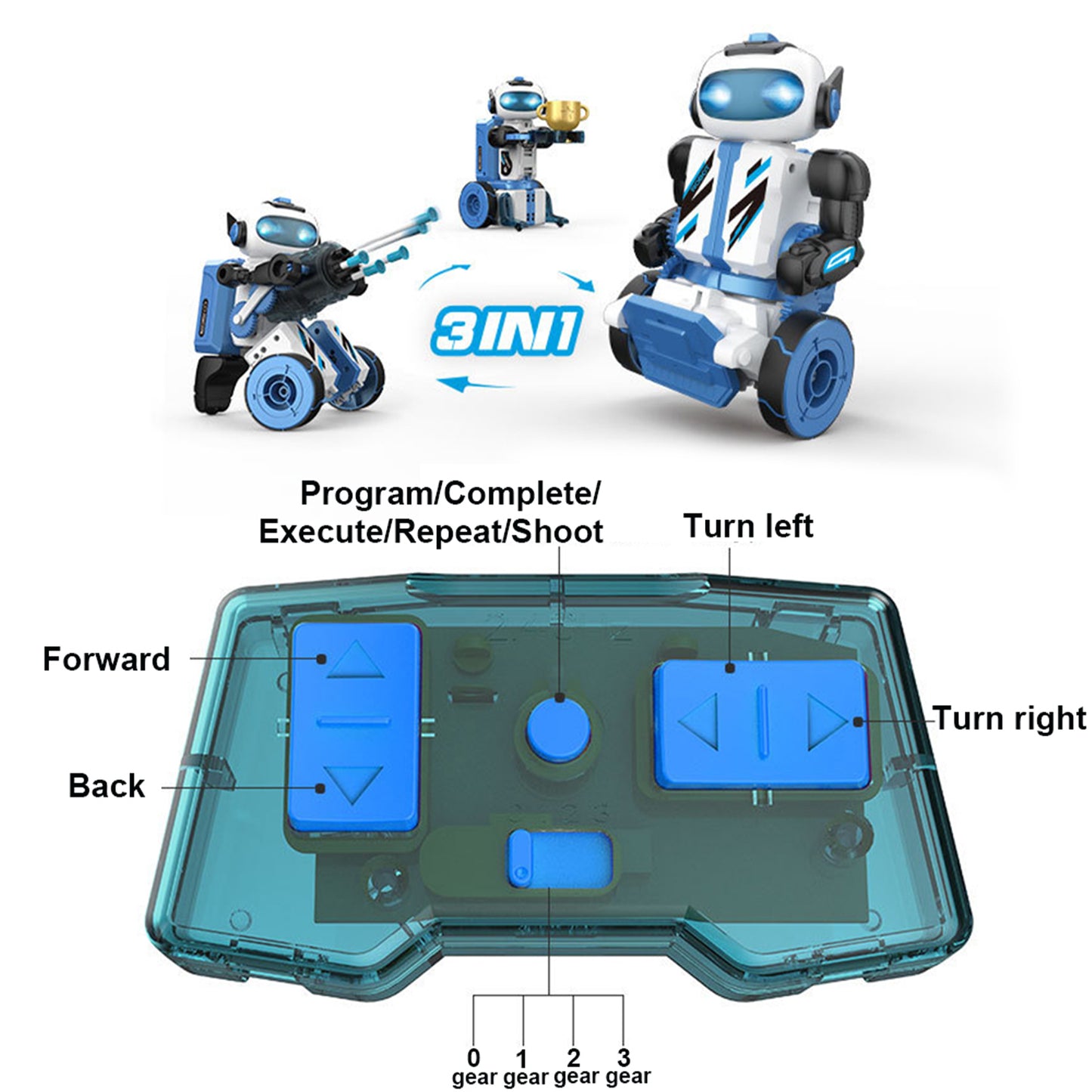 PUPWER 3 in 1 Robot Kit - STEM Science Toys for Kids 8-12 Years - 220 Pcs Building Blocks - Educational Robotics Set for Boys and Girls - Great Gift Idea