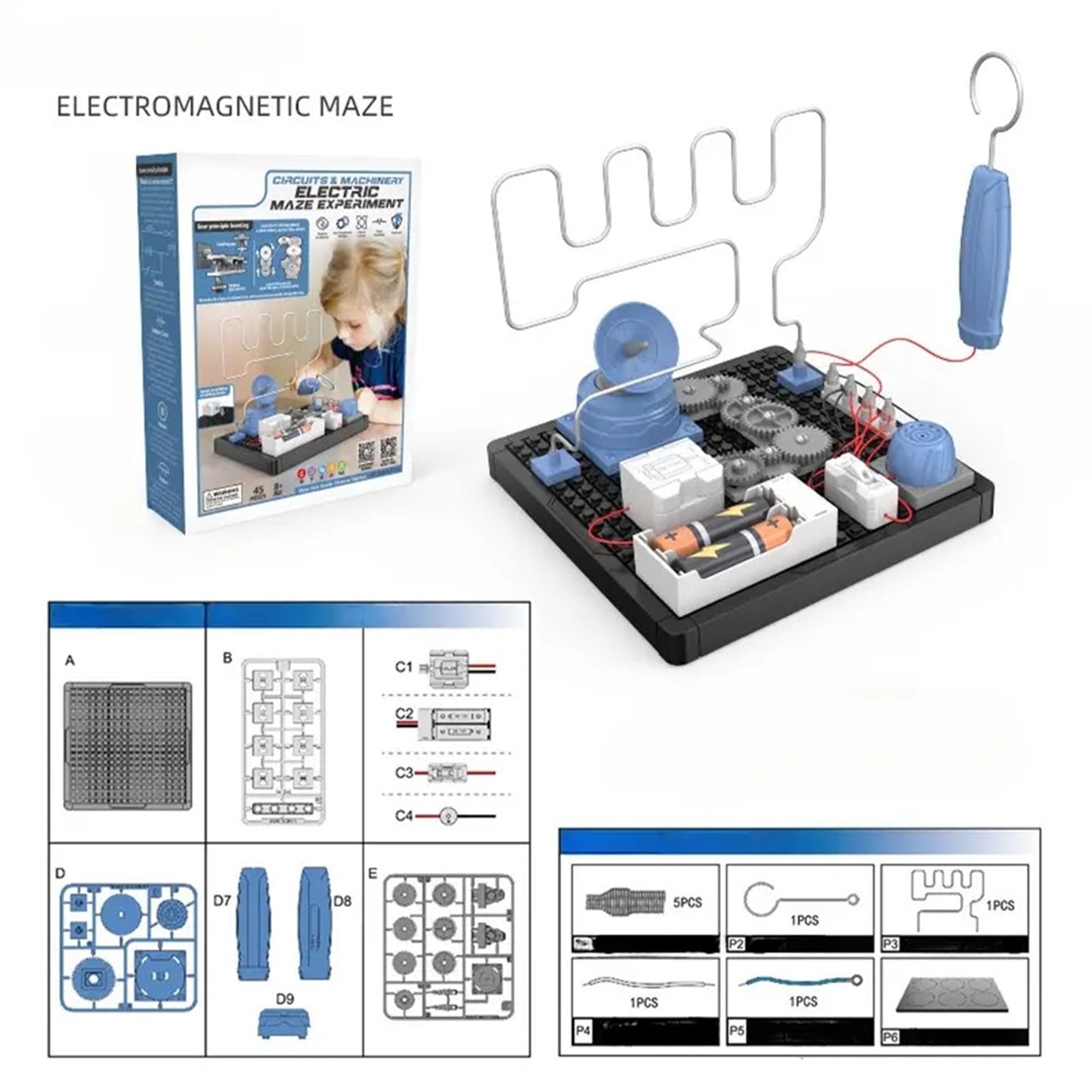 PUPWER STEM Toys - Circuit Maze Electric Science Kit for Kids 8+ - DIY Project, Educational Learning, and Scientific Tool - Ideal for Boys and Girl