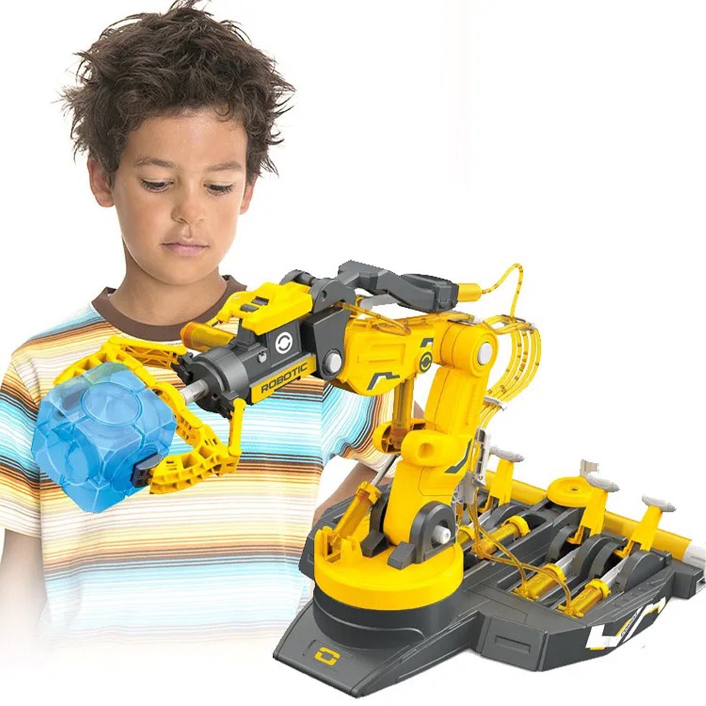 PUPWER 3 in 1 Hydraulic Arm Kit - Robotic Arm Engineering Kit - STEM Science Toys for Kids - DIY Projects - Ages 8-12