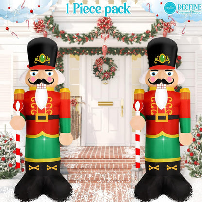 PUPWER 8 Feet Christmas Inflatable Nutcracker Lighted Blow Up Christmas Yard Decoration for Party, Yard, Garden, Lawn Xmas Decoration