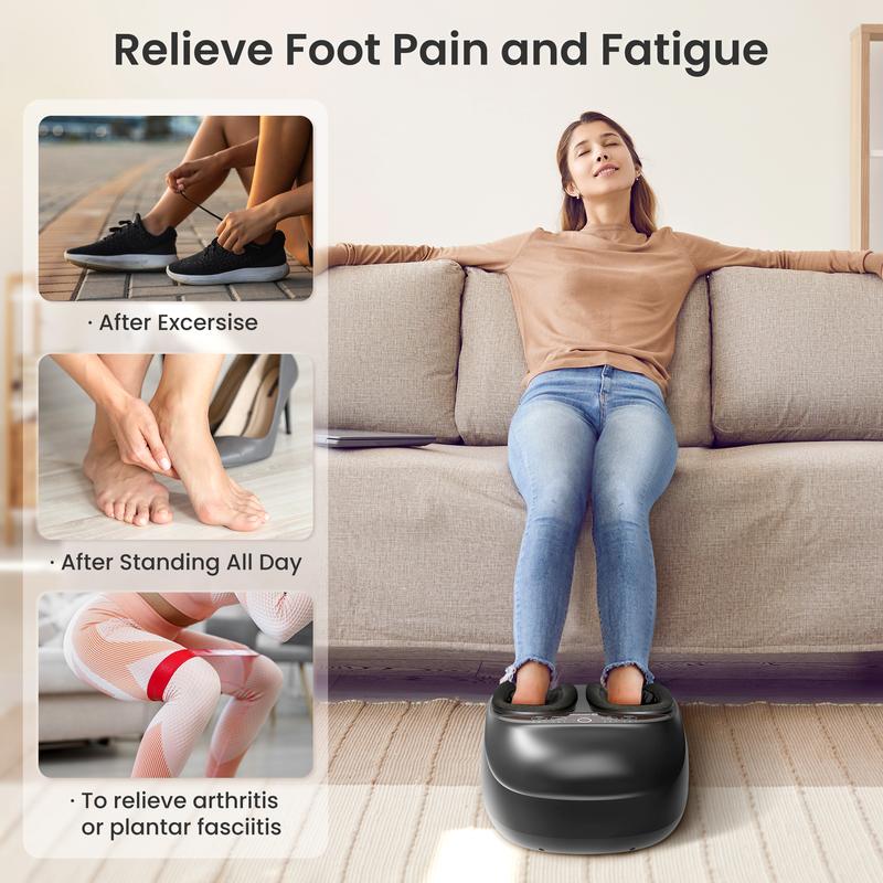 Foot Massager Machine with Heat, Shiatsu Feet Massager Remote Control