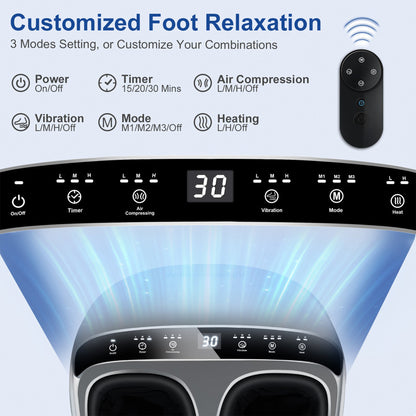 PUPWER Shiatsu Foot Massager with Heat, Deep Kneading Foot Massager with Remote, Multi-Massage Modes, Auto-off Timers, for Plantar Fasciitis, Ideal Gift for Women Men shiatsu nekteck