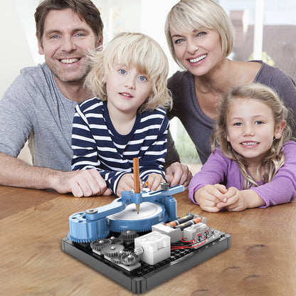 PUPWER STEM Toys - Mechanical Drawing Science Kit for Kids, DIY Project for Educational Learning and Scientific Exploration, Suitable for Boys and Girls Age 8+