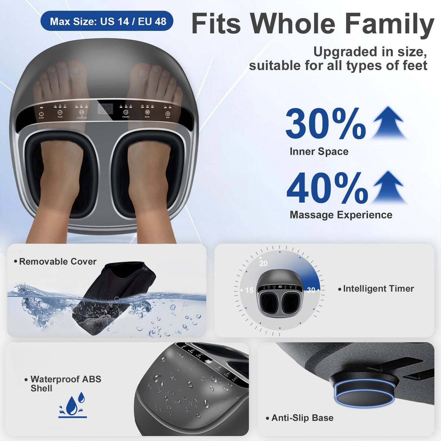 PUPWER Shiatsu Foot Massager with Heat, Deep Kneading Foot Massager with Remote, Multi-Massage Modes, Auto-off Timers, for Plantar Fasciitis, Ideal Gift for Women Men shiatsu nekteck