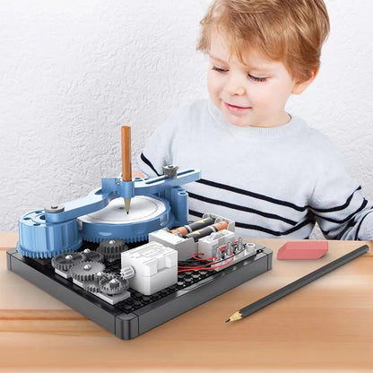 PUPWER STEM Toys - Mechanical Drawing Science Kit for Kids, DIY Project for Educational Learning and Scientific Exploration, Suitable for Boys and Girls Age 8+