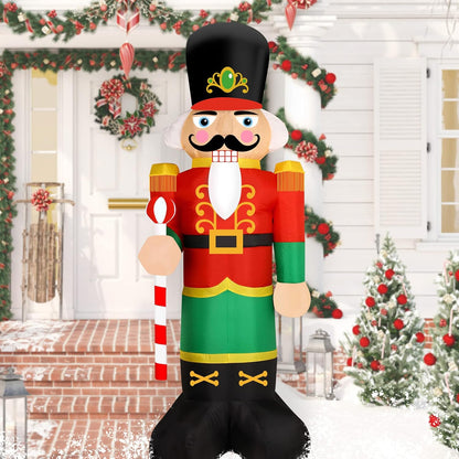 PUPWER 8 Feet Christmas Inflatable Nutcracker Lighted Blow Up Christmas Yard Decoration for Party, Yard, Garden, Lawn Xmas Decoration