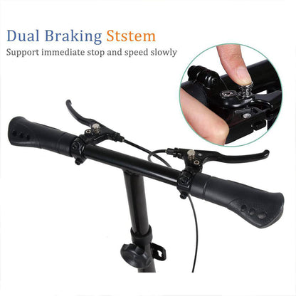 PUPWER Knee Scooter Steerable Knee Walker for Foot Injuries Compact Crutch Alternative with Dual Braking System (Black)