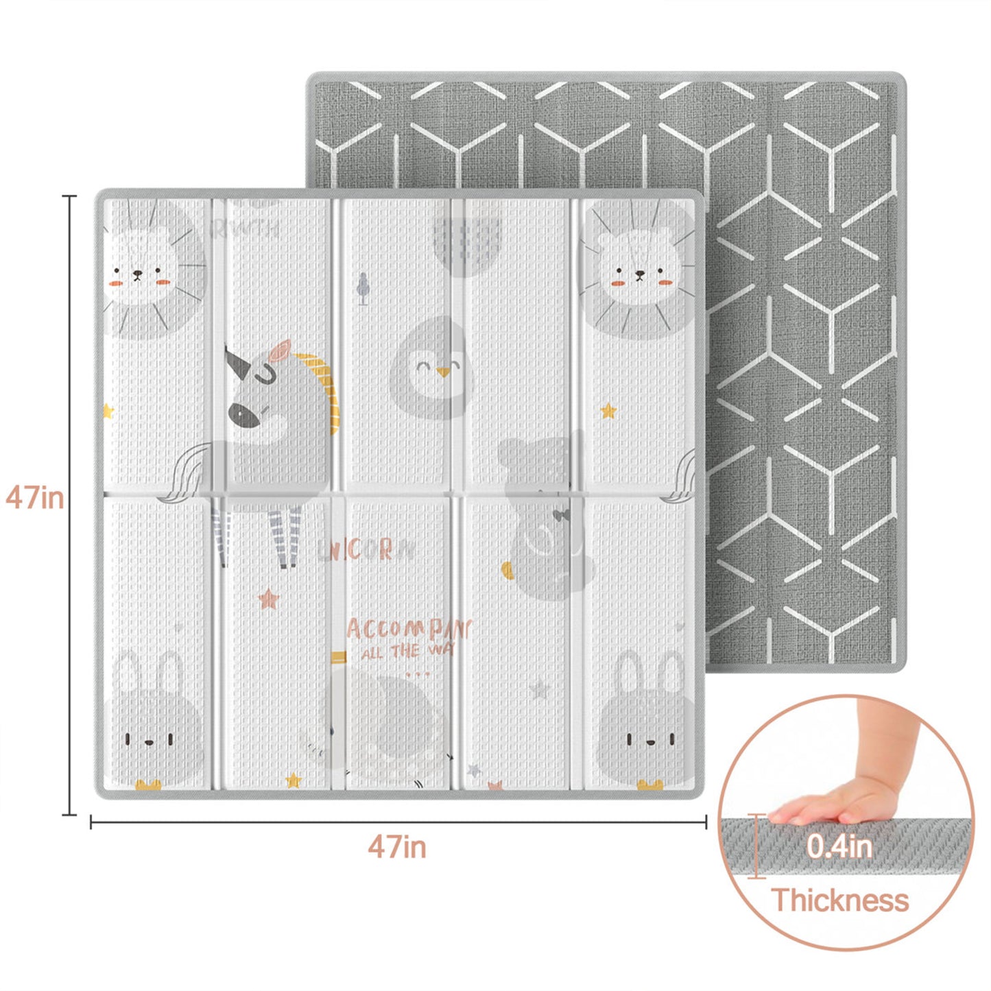 PUPWER Baby Playpen with Mat, 50 x 50inch Playpen, Playpen for Babies and Toddlers, Small Baby Play Pens