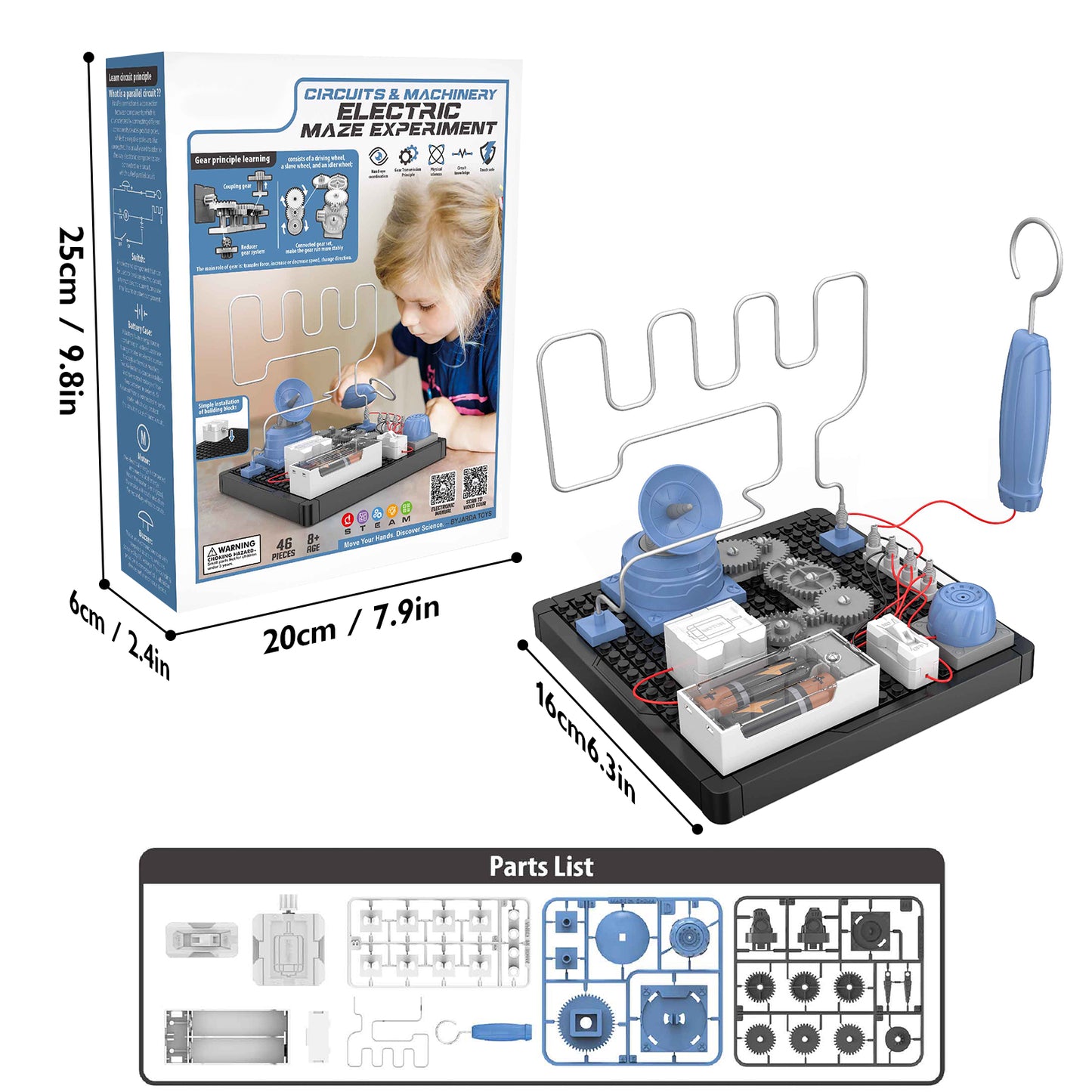 PUPWER STEM Toys - Circuit Maze Electric Science Kit for Kids 8+ - DIY Project, Educational Learning, and Scientific Tool - Ideal for Boys and Girl
